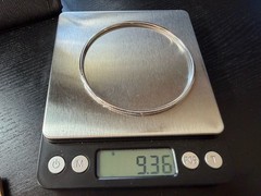 9.36g Vintage Sterling Silver 925 Bangle Bracelet Round Polished M