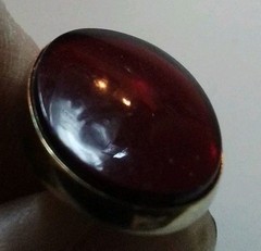 Vintage Gold Tone Oval Cufflinks Reddish Oval Set Bullet Back