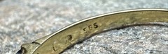 **14K YELLOW GOLD** VTG Art Deco Blue Topaz ‘Half Eternity Band’ (Sz. 5) ( 1.4G)