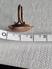 Vintage Size Laguna Brown Agate Ring Copper/brass