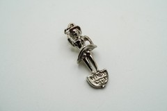 Vintage Sterling Silver Windy City Skirt Woman Charm 3cm JB39
