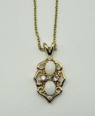 Vintage Jewelry Lot Nolan Miller Watch Espo Opal Pendant 14K GP Crystal Brooch
