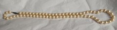 VINTAGE Faux Cream Ivory Pearl Necklace 22 Inches Knotted