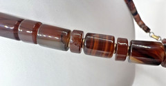 MCM Modernist Minimalist Carnelian Station Necklace with 12K GF – 22″ – 86 grams