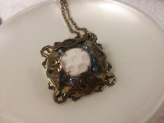 1 3/4″ Romantic Filigree Glass Pendant 08-01-2022