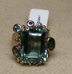MICHAEL VALITUTTI Goldwash Sterling Silver Cocktail Ring Sz 5.25 NWT