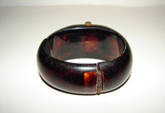 Vintage DYNASTY Watch Tortoise Polystyrene Plastic Clamp Bangle