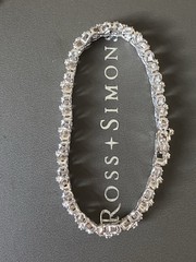 Ross Simons sterling silver flower .50 ct. t.w. diamond bracelet Size 7 1/4”