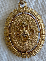 Vintage 23 inch Chain with retro style Victorian lady CAMEO