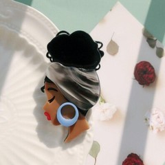 Lady Brooches Unisex Wear Big Earrings Black Hair Girl Party Casual Pin Gifts