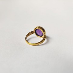 925 Starling Silver Created Amethyst Ring Size 7 Handmade Art And Deco Victorian