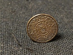 Antique Taxco Mayan Sterling Silver Pin .5 Inches