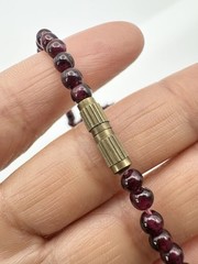 Vintage Garnet Nugget Bead Necklace 16.5”