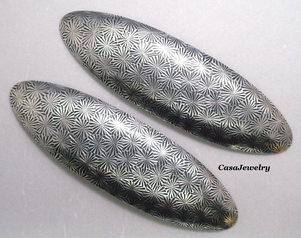 #1974 !!SALE!! ANTIQUED STERLING SILVER PLATED SNOWFLAKE BAR COMPONENT- 2 Pcs