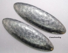 #1974 !!SALE!! ANTIQUED STERLING SILVER PLATED SNOWFLAKE BAR COMPONENT- 2 Pcs