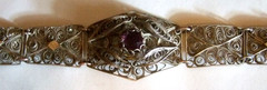 Silver Filigree Bracelet Elegant Estate Jewelry Vintage Style Seven Inches