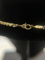 Monet Gold Tone S Link Chain Necklace 15 Inch Flat Wave Choker Vintage