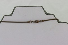 Copper Necklace, Copper Tone Glass Inset, 35gr
