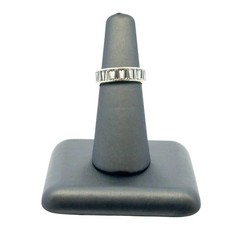 Vintage 14k White Gold Trapezoid Baguette Diamond Eternity Ring Band