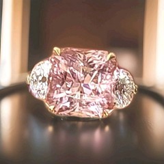 Vintage 14k Yellow Gold Engagement Ring 7.64ct. Natural Pink Tourmaline Radiant