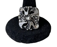 Tapani Vanhatalo Finland Brutalist Bracelet Ring Set Silver Plated Pewter Modern