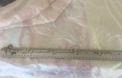 VTG Guess Designer Fashion Necklace Letter G Stations Silver Tone Metal Alloy