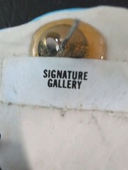 One of a Kind Quirky Porcelain Enamel Earrings of a Artistic Woman’s Face 1 3/4″