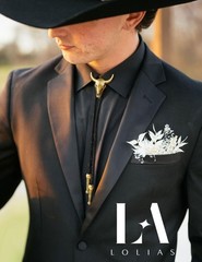 Lolias Bolo Tie For Men – Rhinestone Leather Necktie Rope Cord Bull