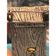 Vintage Pewter Pins Birds And Blooms And M Bastin