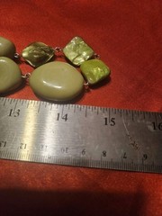 Vtg Lucite Beads BOHO Free Form Irregular Size 30″ Corded Lobster Claw 18462