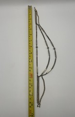 Vintage MONET Necklace Retro MCM 3 Strand Silver Toned Statement Layered Signed