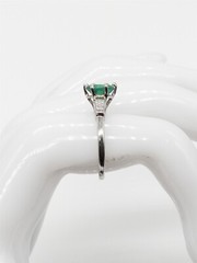 Designer $4000 2.30ct AAA+++ Natural Emerald VS G Diamond 14k White Gold Ring