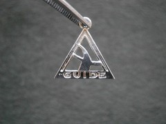 Guide Station Job’s Daughters Vintage Sterling Silver Bracelet Charm Pendant 1g