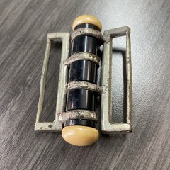 Art Deco Glass Buckle – Lucite Metal & Rhinestone Buckle