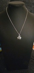 Mullen Bros Sterling Silver Shamrock Pendant Earring Set Boxed Fall River, Ma.