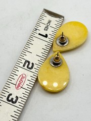 Vintage yellow stone teardrop earrings