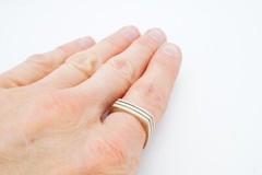 Vintage Sterling Silver 925 Ring Size 11.25 Square Textured