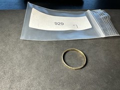 1.00g Vintage Textured Band Ring Minimalist Stackable M Size 7