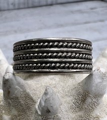 Vtg Twisted Cable Ring Sterling Silver 925 Band Size 11 Men Woman Jewelry 🖤