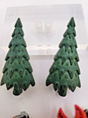 Vtg LOT 6 Pieces Christmas Holiday Jewelry From 1940s-1960s Earrings Pin Brooch