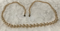 Vtg. 3 Faux High End Pearl Necklaces 1 Marked G Silver On Clasp (See All Photos)