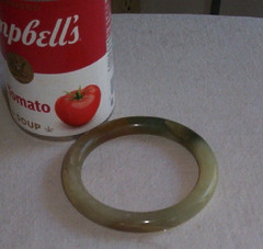 Vintage Onyx Stone Bangle Bracelet Green