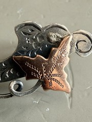 Victorian English Sterling & Rose Gold “Sweetheart” Pin/Brooch, Birmingham 1900