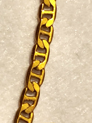 Necklace – CC SIGNED – GOLD TONE – 4 mm WIDE – 17.5 in Long