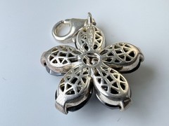 Thomas Sabo Sterling Silver Flower Blossom Black White Floral Charm 7g 21mm