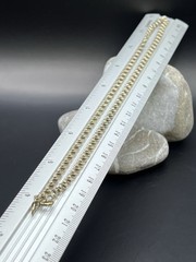 Vintage USSR 875 Silver Gold Played Rolo Chain Length 16,5 In Weight 5,34 g.