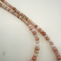Jay King Necklace Pink Opal Graduated Disc Coin Sterling Silver Beaded 925