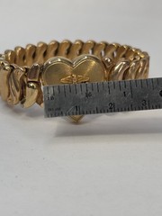 Vintage Marine Logo On Heart Expandable Sweetheart Bracelet Gold Tone