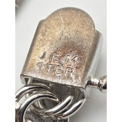 Heavy Vintage Jem Ster Sterling Charm Bracelet – 14 Sterling Charms 8″