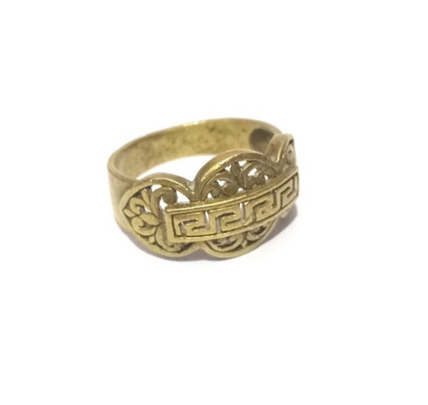 VINTAGE RING STYLE ROMAN ANCIENT BRONZE FLAIR EXTREMELY NEAR EASTERN GILDING